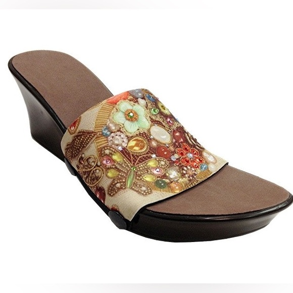 OneSole Interchangeable Mocha Sparkle tops crystals rhinestone pretty Shoe tops - Picture 11 of 12